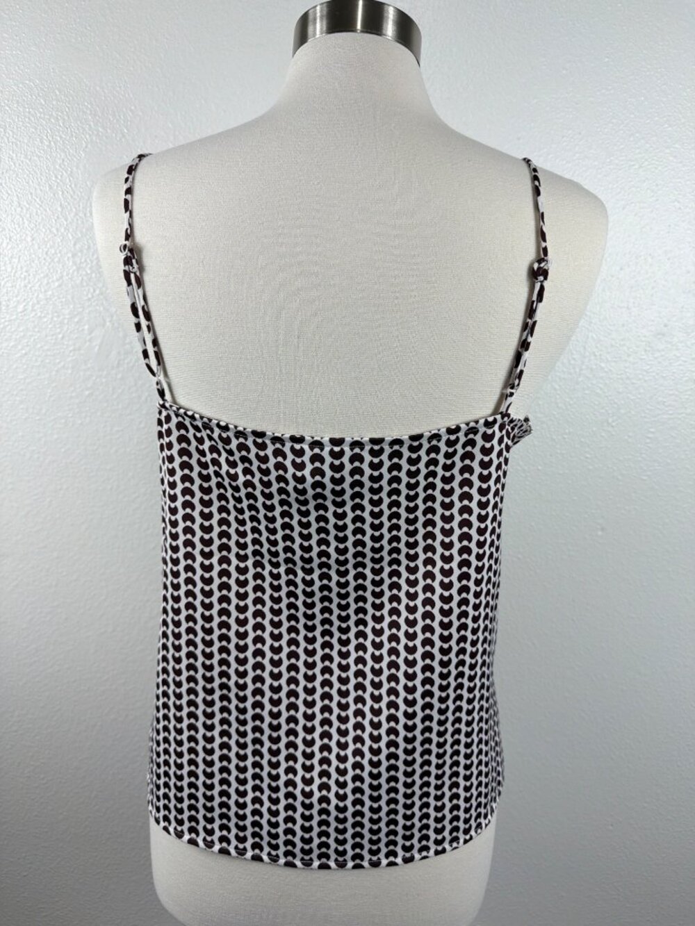 A New Day Size L Brown White Geometric Print Cami Tank Top - Picture 3 of 12